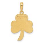10k Green Enameled Shamrock Pendant - Image 4