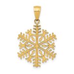 10k Polished Snowflake Pendant