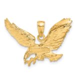 10k Solid Polished Eagle Pendant - Image 4