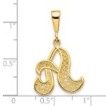 10k Filigree Initial A Pendant - Image 3