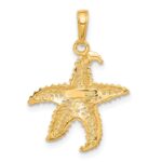 10k Polished Open-Backed Starfish Pendant - Image 4