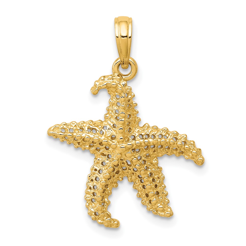 10C2538.jpg 10k Polished Open-Backed Starfish Pendant - Image 1