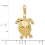 10k 3-D Moveable Turtle Pendant - Image 4