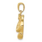 10K Solid Polished Open-Backed Boxing Gloves Pendant - Image 2