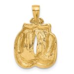 10k Solid Polished Open-Backed Boxing Gloves Pendant - Image 4
