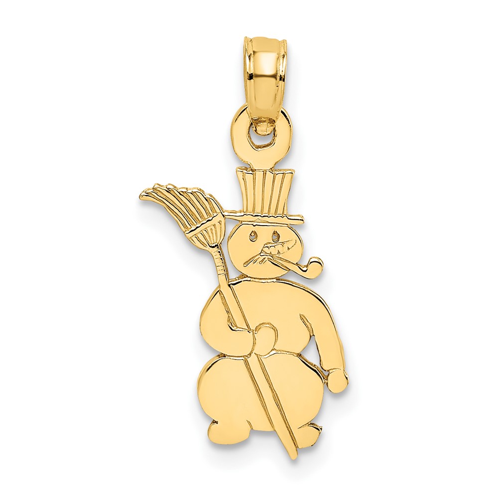 10C3056.jpg 10K Polished Snowman Pendant - Image 1