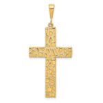 10k Polished Nugget Cross Pendant