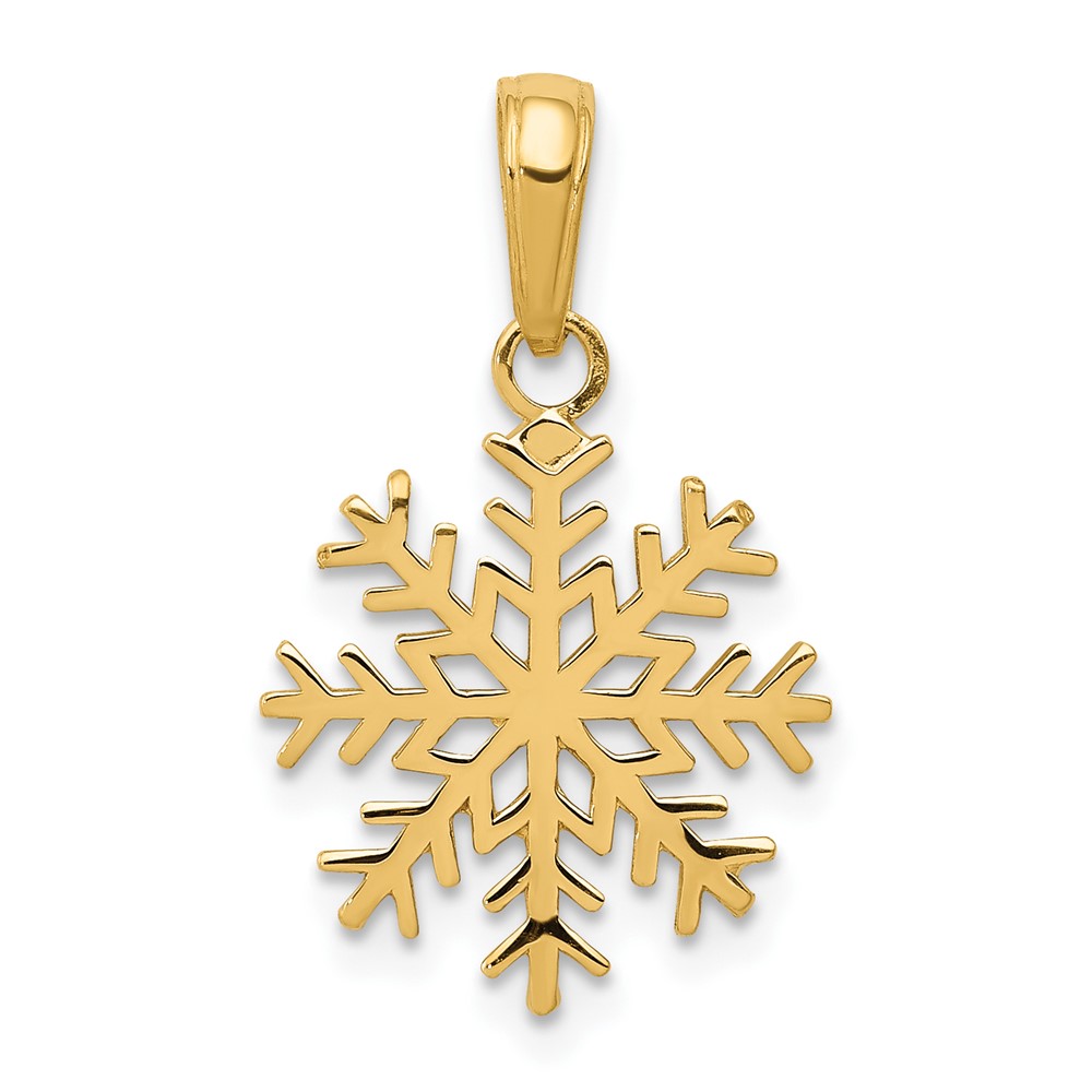 10C3062.jpg 10k Snowflake Pendant - Image 1
