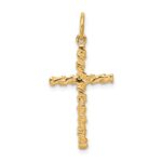 10K Nugget Cross Charm - Image 4