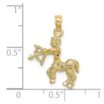 10K 3-D Sagittarius Zodiac Pendant - Image 4
