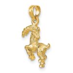 10K 3-D Capricorn Zodiac Pendant - Image 5