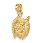 10K 3-D Pisces Zodiac Pendant - Image 5