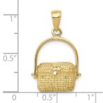 10k 2-D Large Nantucket Basket Pendant - Image 3