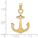 10k 3-D Anchor Pendant - Image 4