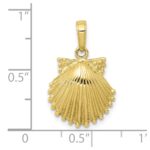 10k Scallop Shell Pendant - Image 3
