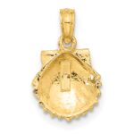 10k Scallop Shell Pendant - Image 3