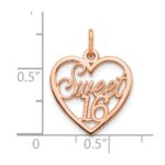 10K Rose Gold SWEET 16 Charm - Image 3