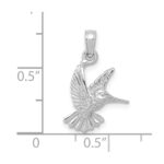 10k White Gold Hummingbird Charm - Image 3