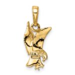 10K Eagle Landing Pendant - Image 4
