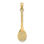 10K 3-D Tennis Racquet Pendant