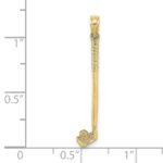 10k 3-D Single Golf Club with Ball Charm - Image 3