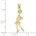 10K Cheerleader with Hand on Head Pendant - Image 4