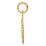 10k Circle with Filigree Edges Charm - Image 2