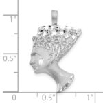 10k White Gold Nefertiti Pendant - Image 2