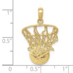 10K Swoosh Basketball and Net Pendant - Image 4