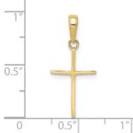 10K Polished Cross Pendant - Image 4