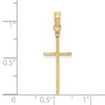 10K Polished Cross Pendant - Image 4