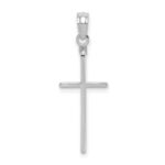 10K White Gold Polished Cross Pendant