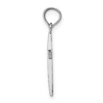 10k White Gold Polished Cross Pendant - Image 2