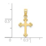 10K Budded Cross Charm - Image 3