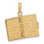 10K  3D Lord's Prayer Bible Pendant - Image 5
