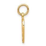 10k Solid Diamond-cut Double Heart Charm - Image 2