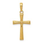 10K Diamond-cut X Cross Pendant