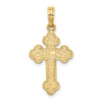 10K Budded Cross Pendant - Image 4