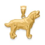 10K Diamond-cut Labrador Retriever Pendant