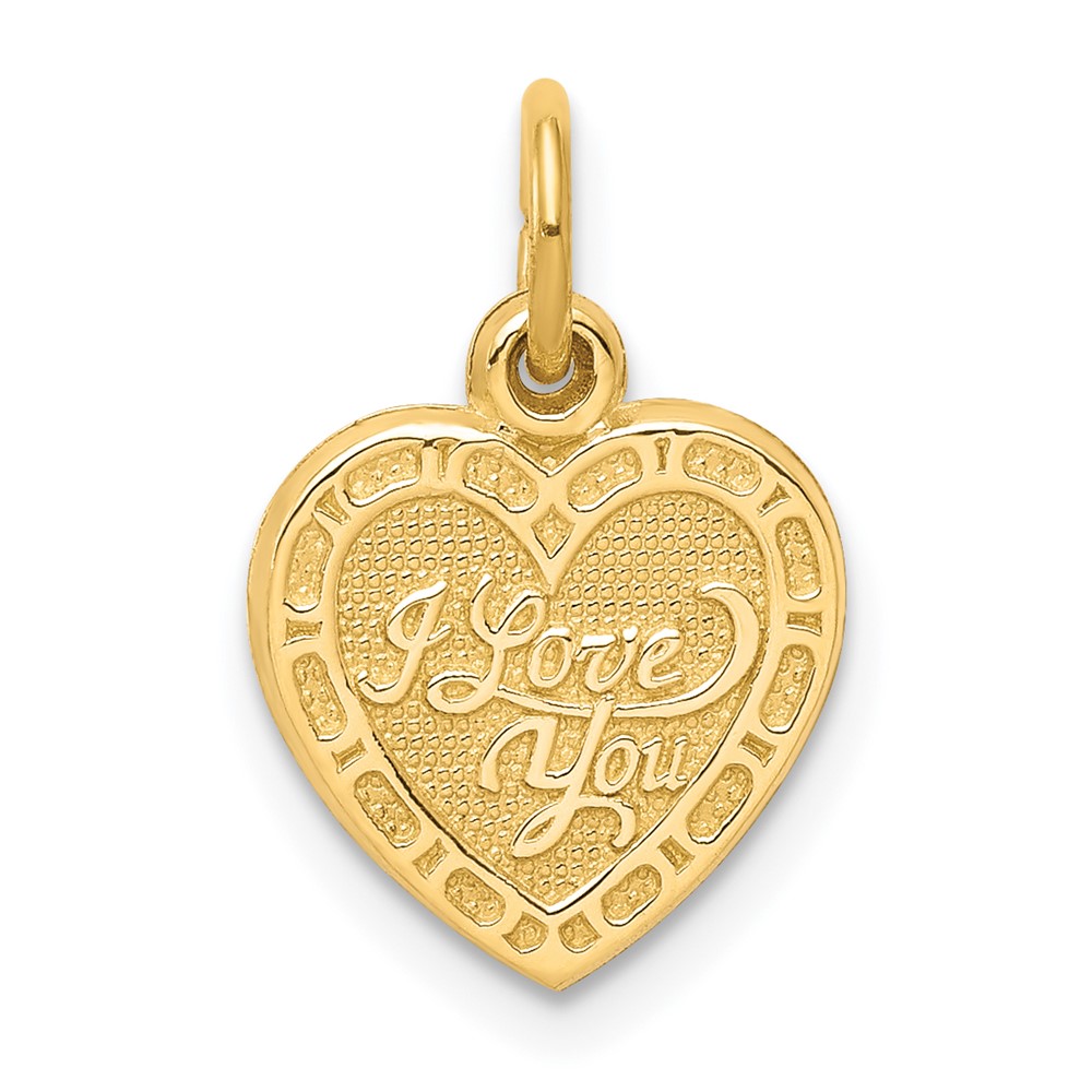 10C474.jpg 10K I LOVE YOU Heart Charm - Image 1