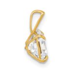 10k Polished 8.00mm Modified Square-cut CZ Pendant - Image 2