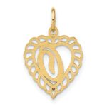 10k Initial O Charm - Image 3