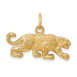 10k Solid Satin Small Leopard Charm