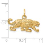 10k Solid Satin Small Leopard Charm - Image 3