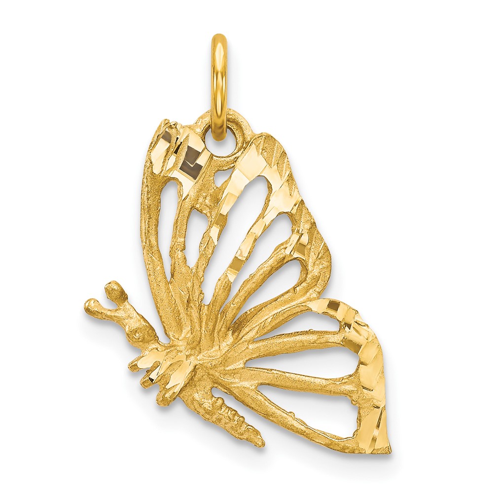 10C642.jpg 10k Butterfly Charm - Image 1