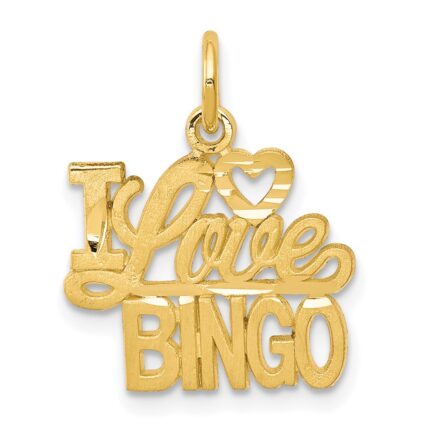 10K I LOVE BINGO Charm