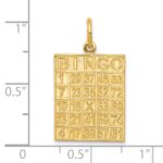 10k Solid Bingo Card Charm - Image 3