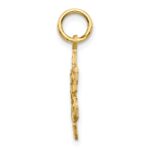 10k Solid Satin Snowflake Charm - Image 2