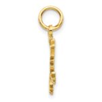 10k Solid Polished Snowflake Charm - Image 2