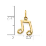 10k Musical Note Charm - Image 3
